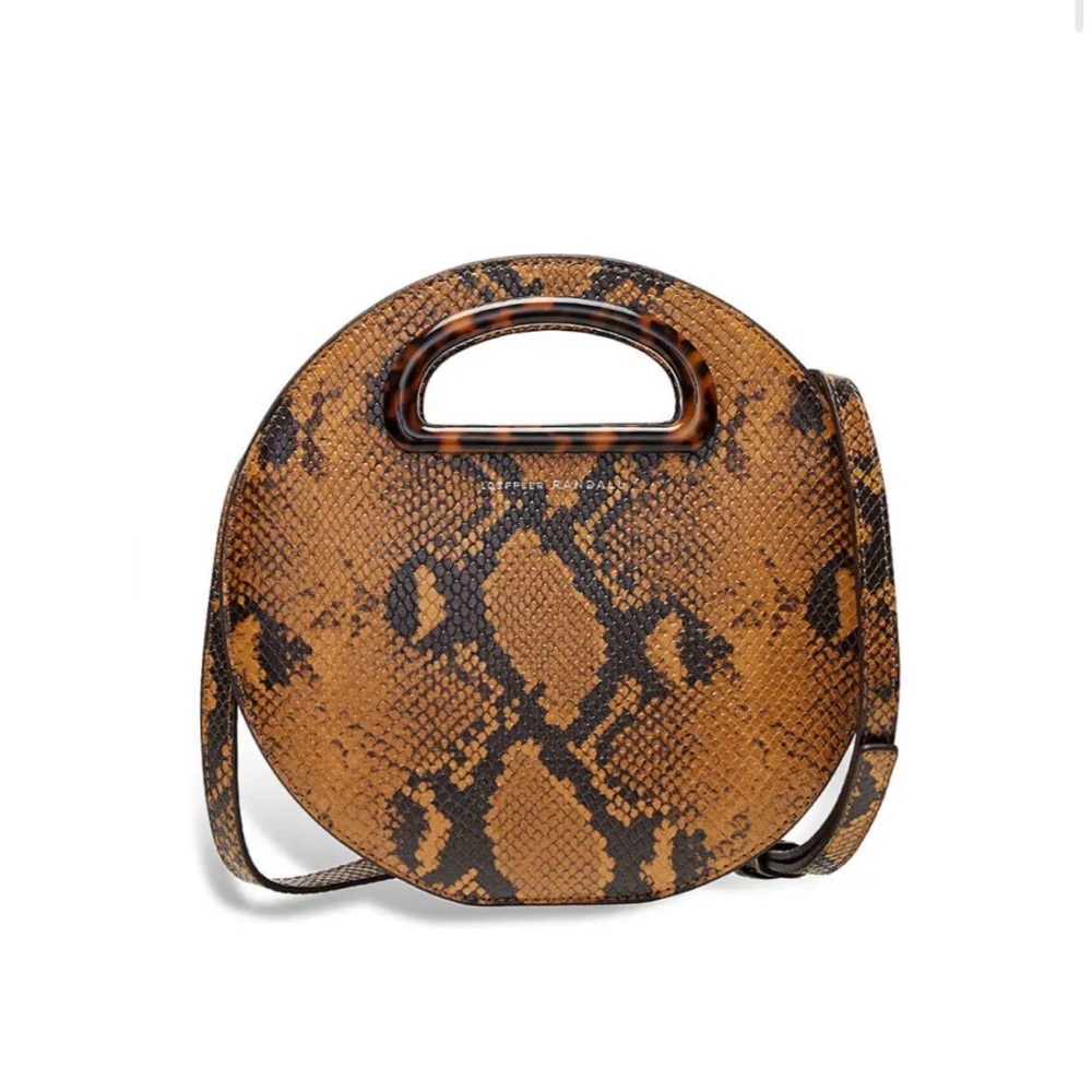 New Loeffler Randall Snakeskin Indy Circle Crossbody